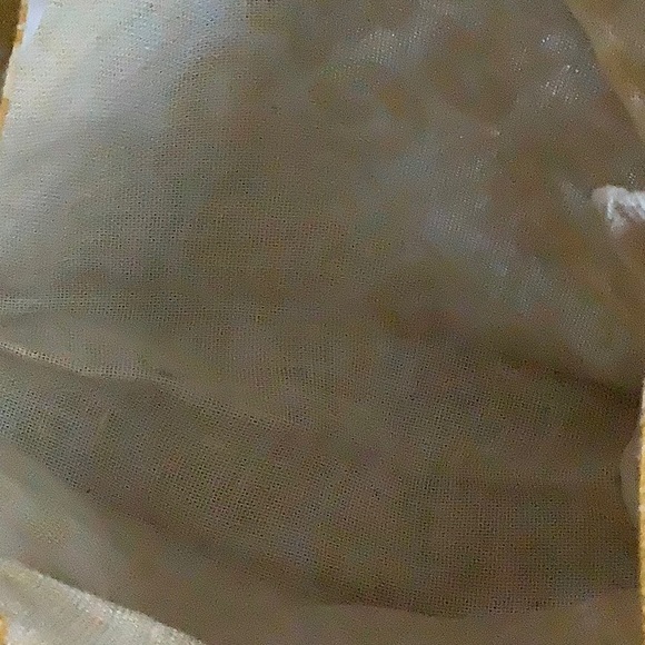 😍Natural Printed Mustard Yellow Jute Tote😍 - Picture 5 of 6